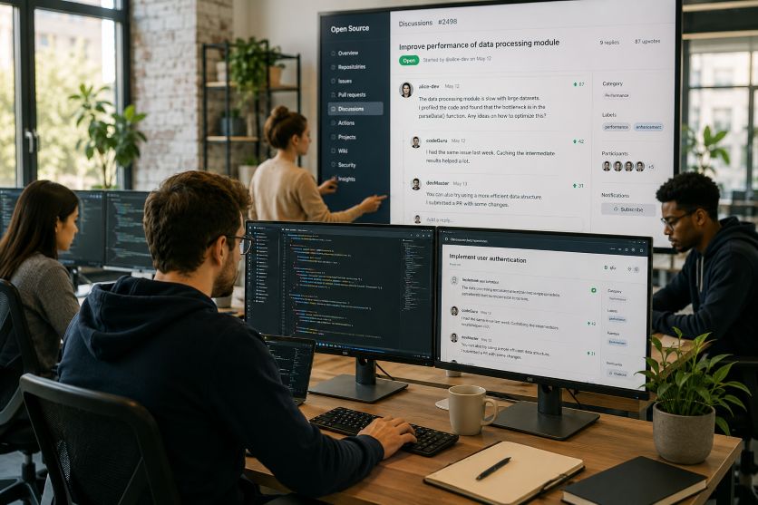 Collaborative coding in a modern office